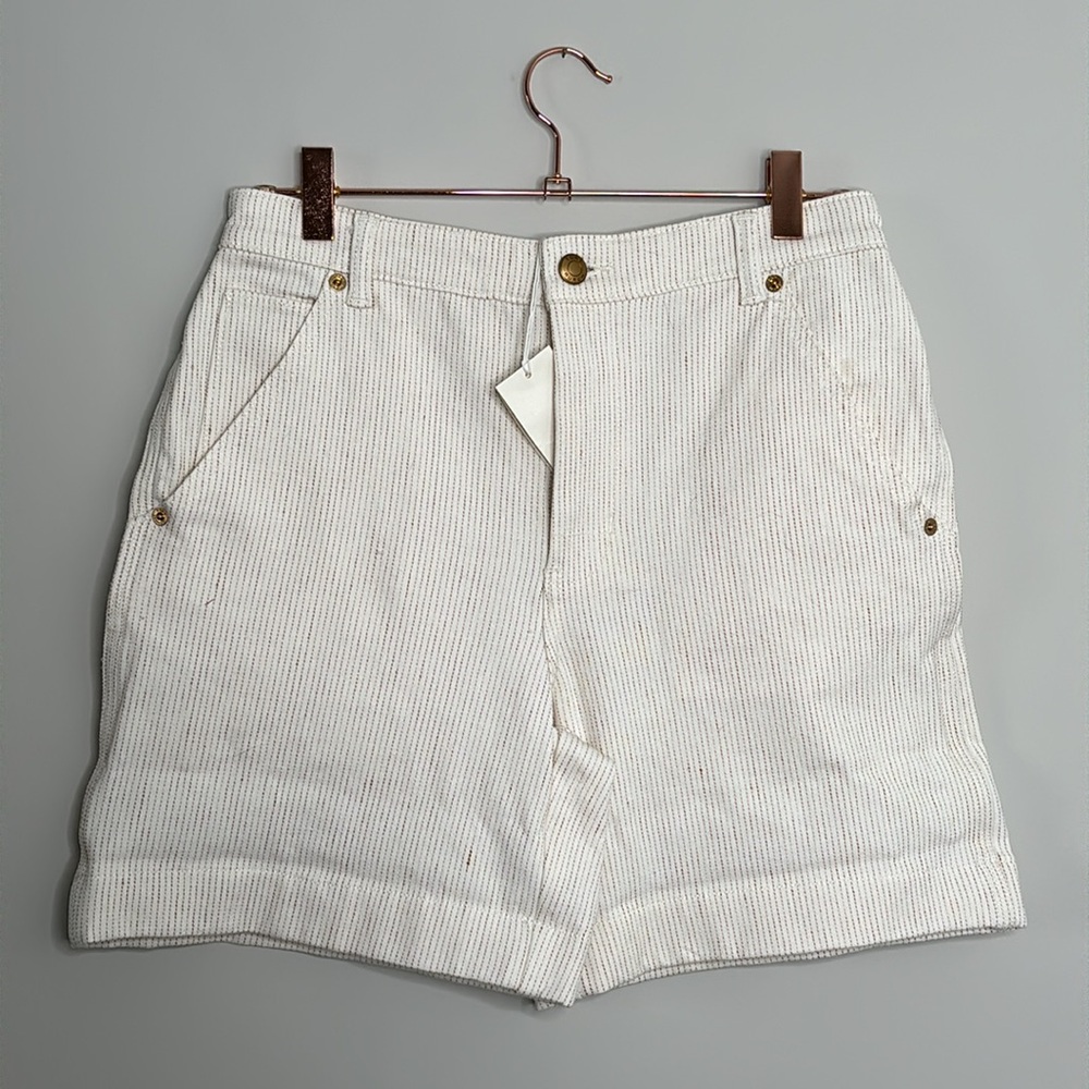 Tory Burch NWT Stripped Linen shorts Size 2